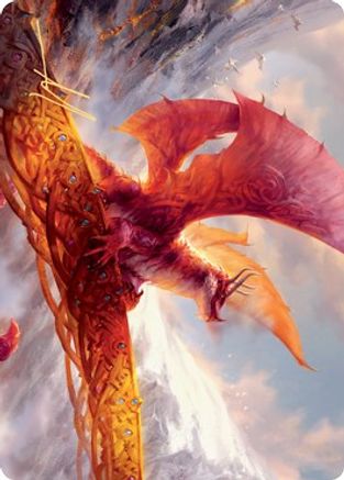 Goldspan Dragon Art Card (Gold-Stamped Signature) (ASKHM-035) [Art Series: Kaldheim]