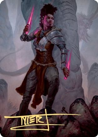 Kaya the Inexorable Art Card (Gold-Stamped Signature) (ASKHM-058) [Art Series: Kaldheim]