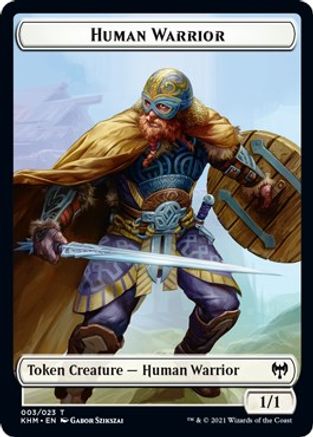 Human Warrior // Spirit Double-Sided Token (KHM-3 // 4) [Kaldheim]