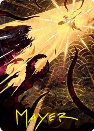 Defiant Strike Art Card (Gold-Stamped Signature) (ASSTX-062) [Art Series: Strixhaven]