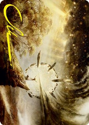 Harness Infinity Art Card (Gold-Stamped Signature) (ASSTX-027) [Art Series: Strixhaven] Foil