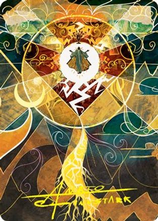 Lightning Bolt Art Card (Gold-Stamped Signature) (ASSTX-076) [Art Series: Strixhaven]