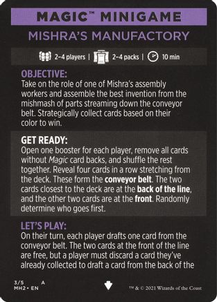 Magic Minigame: Mishra's Manufactory (MH2-003) [Modern Horizons 2]