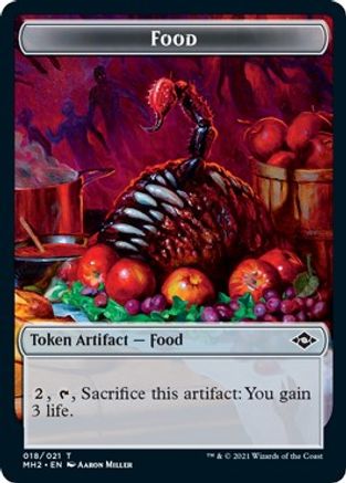 Food (018) // Construct Double-Sided Token (MH2-18 // 16) [Modern Horizons 2] Foil