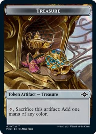 Treasure (021) // Zombie Army Double-Sided Token (MH2-21 // 7) [Modern Horizons 2] Foil