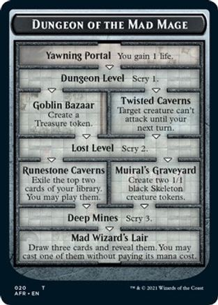 Dungeon of the Mad Mage // Goblin Double-Sided Token (AFR-20 // 12) [Adventures in the Forgotten Realms] Foil