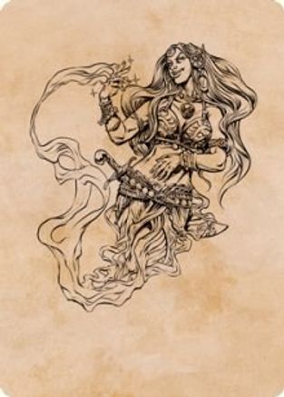 Djinni Windseer (Showcase) Art Card (ASAFR-074) [Art Series: Adventures in the Forgotten Realms]