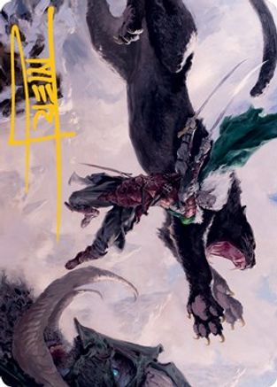 Drizzt Do'Urden Art Card (Gold-Stamped Signature) (ASAFR-052) [Art Series: Adventures in the Forgotten Realms]