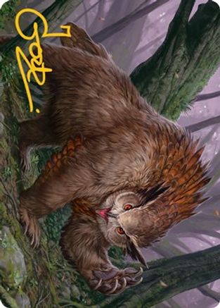 Owlbear Art Card (Gold-Stamped Signature) (ASAFR-015) [Art Series: Adventures in the Forgotten Realms]