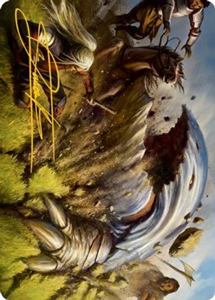 Bulette Art Card (Gold-Stamped Signature) (ASAFR-016) [Art Series: Adventures in the Forgotten Realms]