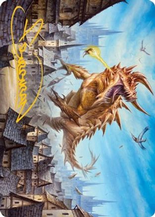Tarrasque Art Card (Gold-Stamped Signature) (ASAFR-019) [Art Series: Adventures in the Forgotten Realms]