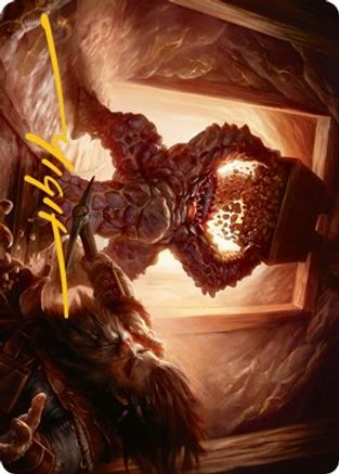 Xorn Art Card (Gold-Stamped Signature) (ASAFR-023) [Art Series: Adventures in the Forgotten Realms]