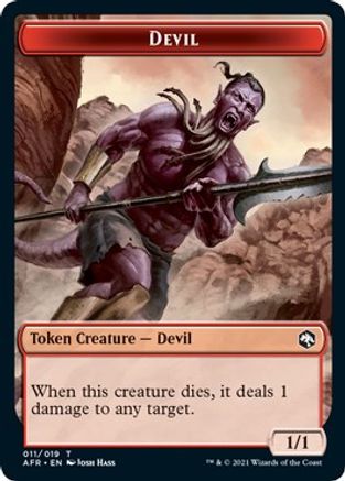 Devil // Icingdeath, Frost Tongue Double-Sided Token (AFR-11 // 2) [Adventures in the Forgotten Realms] Foil