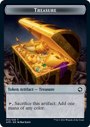 Treasure // Boo Double-Sided Token (AFR-15 // 10) [Adventures in the Forgotten Realms] Foil