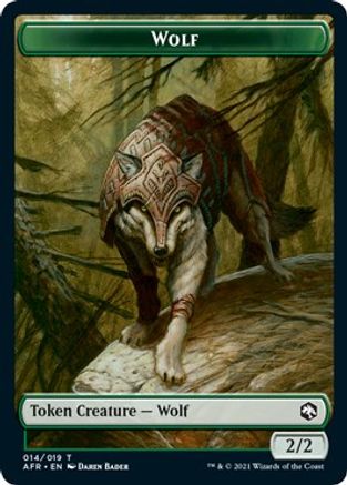 Wolf // Angel Double-Sided Token (AFR-14 // 1) [Adventures in the Forgotten Realms] Foil