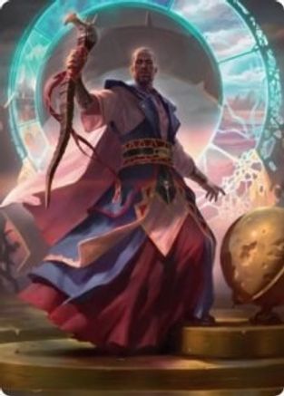 Teferi, Who Slows the Sunset Art Card (ASMID-010) [Art Series: Innistrad: Midnight Hunt]