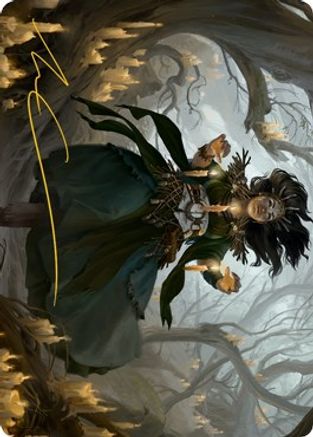 Candlegrove Witch Art Card (15/81) (Gold-Stamped Signature) (ASMID-015) [Art Series: Innistrad: Midnight Hunt]