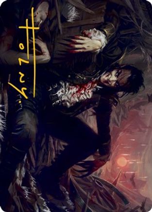 Arrogant Outlaw Art Card (Gold-Stamped Signature) (ASMID-033) [Art Series: Innistrad: Midnight Hunt]