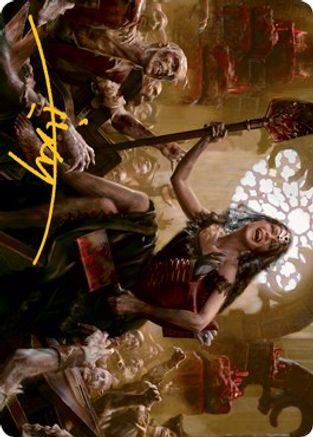 Gisa, Glorious Resurrector Art Card (Gold-Stamped Signature) (ASMID-035) [Art Series: Innistrad: Midnight Hunt]
