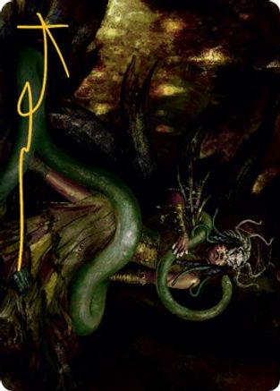 Saryth, the Viper's Fang Art Card (Gold-Stamped Signature) (ASMID-053) [Art Series: Innistrad: Midnight Hunt]