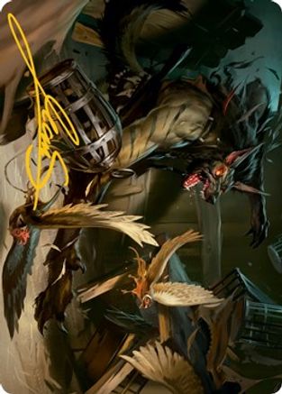 Wing Shredder Art Card (Gold-Stamped Signature) (ASMID-055) [Art Series: Innistrad: Midnight Hunt]