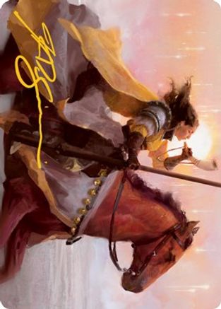 Sunrise Cavalier Art Card (Gold-Stamped Signature) (ASMID-069) [Art Series: Innistrad: Midnight Hunt]