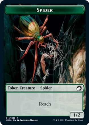 Spider Token (MID-011) [Innistrad: Midnight Hunt]