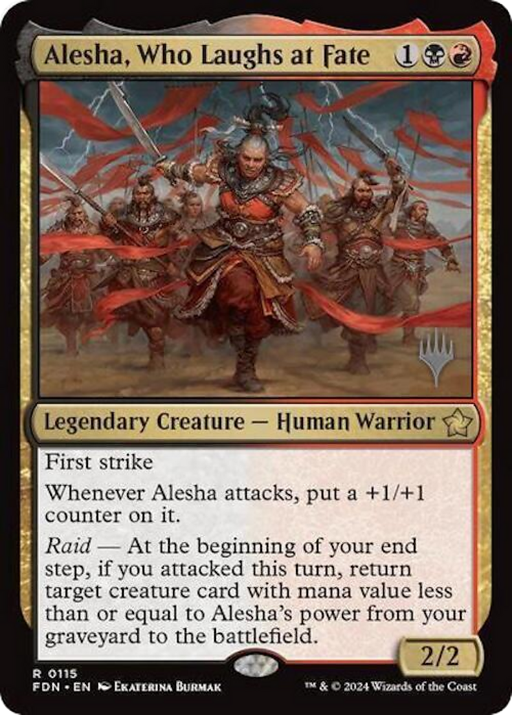Alesha, Who Laughs at Fate (PPDFT-115) [Promo Pack: Foundations Promos] Foil