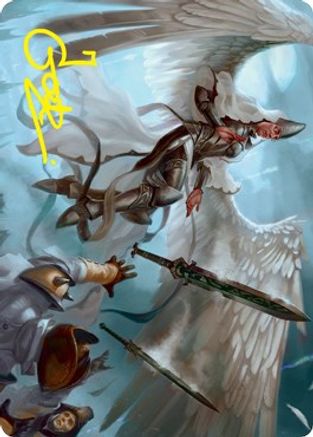 Angelic Quartermaster Art Card (Gold-Stamped Signature) (ASVOW-005) [Art Series: Innistrad: Crimson Vow]