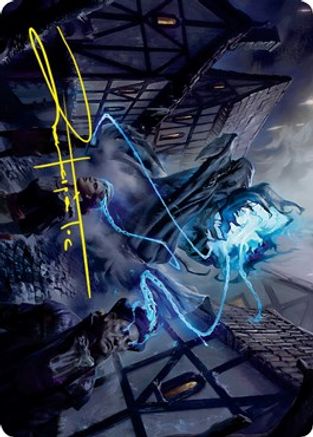 Dreamshackle Geist Art Card (Gold-Stamped Signature) (ASVOW-022) [Art Series: Innistrad: Crimson Vow]