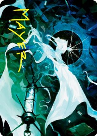 Thirst for Discovery Art Card (Gold-Stamped Signature) (ASVOW-025) [Art Series: Innistrad: Crimson Vow]
