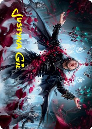 Bloodsoaked Reveler Art Card (Gold-Stamped Signature) (ASVOW-029) [Art Series: Innistrad: Crimson Vow]