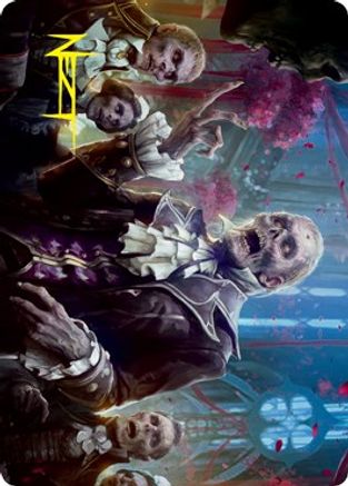 Undead Butler Art Card (Gold-Stamped Signature) (ASVOW-037) [Art Series: Innistrad: Crimson Vow]