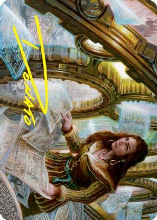 Cartographer's Survey Art Card (Gold-Stamped Signature) (ASVOW-051) [Art Series: Innistrad: Crimson Vow]
