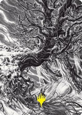 Forest Art Card (Gold-Stamped) (ASVOW-081) [Art Series: Innistrad: Crimson Vow]