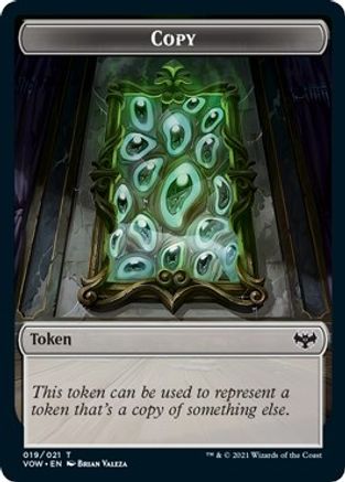 Copy // Treasure Double-Sided Token (VOW-19 // 18) [Innistrad: Crimson Vow] Foil