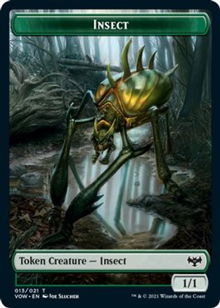 Insect // Spirit (003) Double-Sided Token (VOW-13 // 3) [Innistrad: Crimson Vow] Foil