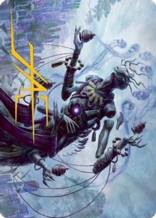 Myojin of Grim Betrayal Art Card (Gold-Stamped Signature) (ASNEO-009) [Art Series: Kamigawa: Neon Dynasty]