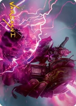 Voltage Surge Art Card (Gold-Stamped Signature) (ASNEO-015) [Art Series: Kamigawa: Neon Dynasty]