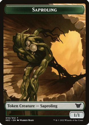 Saproling // Spirit (002) Double-Sided Token (NEC-10 // 2) [Commander: Kamigawa: Neon Dynasty]