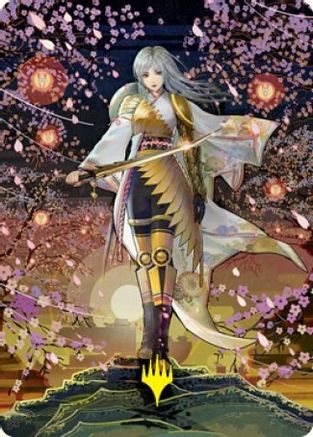 The Wandering Emperor Art Card (50/81) (Gold-Stamped Signature) (ASNEO-050) [Art Series: Kamigawa: Neon Dynasty]
