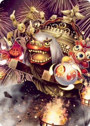 March of Reckless Joy Art Card (ASNEO-062) [Art Series: Kamigawa: Neon Dynasty]