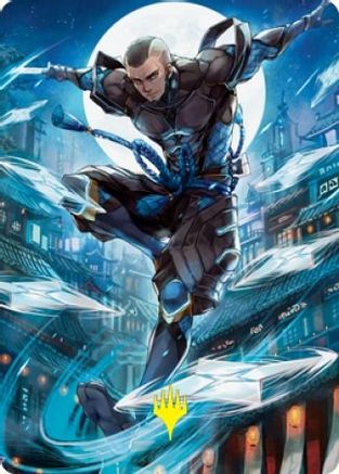 Kaito Shizuki Art Card (70/81) (Gold-Stamped Signature) (ASNEO-070) [Art Series: Kamigawa: Neon Dynasty]