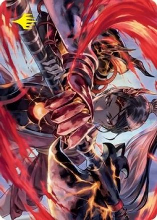 Risona, Asari Commander Art Card (Gold-Stamped Signature) (ASNEO-072) [Art Series: Kamigawa: Neon Dynasty]