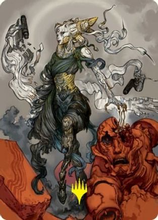 Tamiyo, Compleated Sage Art Card (Gold-Stamped Signature) (ASNEO-076) [Art Series: Kamigawa: Neon Dynasty]