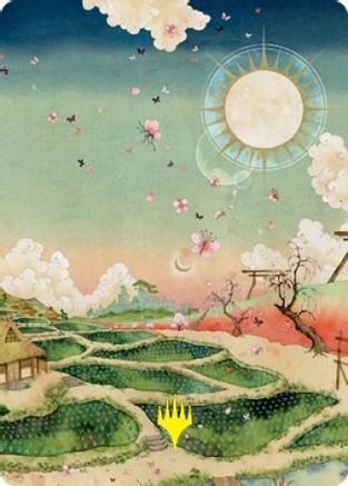 Plains (293) Art Card (79/81) (Gold-Stamped Signature) (ASNEO-079) [Art Series: Kamigawa: Neon Dynasty]