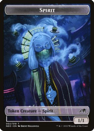 Spirit (002) // Spirit (011) Double-sided Token (NEO-2 // 11) [Kamigawa: Neon Dynasty] Foil