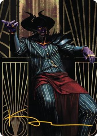 Ob Nixilis, the Adversary Art Card (71/81) (Gold-Stamped Signature) (ASSNC-071) [Art Series: Streets of New Capenna]