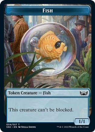 Fish // Rogue Double-Sided Token (SNC-4 // 7) [Streets of New Capenna] Foil