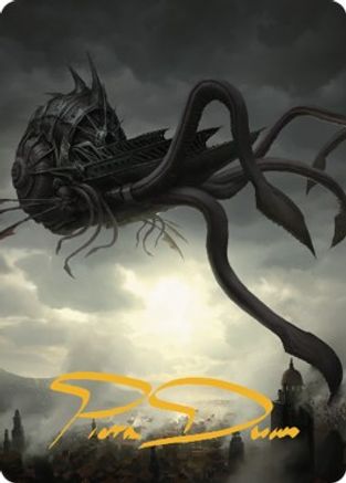 Nautiloid Ship Art Card (Gold-Stamped Signature) (ASCLB-080) [Art Series: Commander Legends: Battle for Baldur's Gate]
